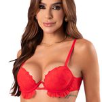 30544 - Conjunto Push Up. Calcinha fio - Vermelho