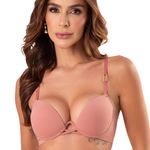 31154 - Conjunto Push Up. Calcinha fio - Nude