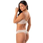 31123 - Sutiã Top Julieta conjunto Calcinha fio - Nude