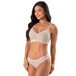 31117 - Sutiã top Laura conjuntado Calcinha fio - Nude