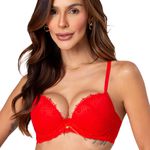 31205 - Conjunto Push up. Calcinha larga. - Vermelho