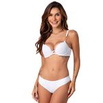 31112 - Conjunto Push Up Calcinha larga - Branco