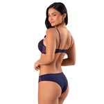 30411 - Conjunto Push Up. Calcinha larga. - Azul