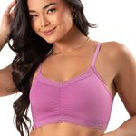 31124 - Sutiã Top Julieta conjunto Calcinha larga - Rosa