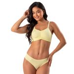 31125 - Sutiã Top Julieta conjunto Calcinha larga - Amarelo