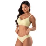 31119 - Sutiã top Laura conjuntado Calcinha larga - Amarelo