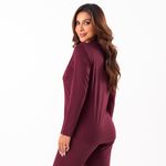 28410 - Pijama de inverno alfaiataria. - Vinho