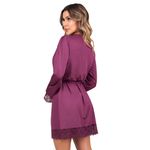25577 - Robe curto em microfibra e renda. - Roxo