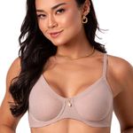 25919 - Conjunto com aro e sem bojo. Calcinha fio. - Marrom