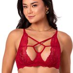 27211 - Conjunto com aro, sem bojo, calcinha fio. - Vermelho