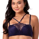 17739 - Conjunto Lageli Lingerie Push Up. Calcinha fio. - Marinho Dz