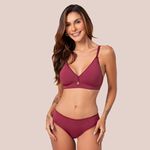 22267 - Conjunto Triângulo Lageli Lingerie. Calcinha larga. - Sensuale