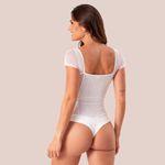 25453 - Body fio em renda e tule - Branco