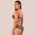 29236 - Conjunto Lageli Lingerie- Push Up. Calcinha clássica. - Marrom