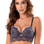 31277 - Conjunto Push Up. Calcinha fio. - Cinza