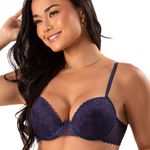 30411 - Conjunto Push Up. Calcinha larga. - Azul