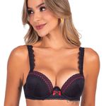 25848 - Conjunto Push Up. Calcinha fio e acessório. - Preto