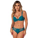 28577 - Conjunto Push Up. Calcinha fio. - Verde