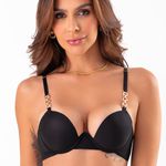 30187 - Conjunto Push Up. Calcinha fio. - Preto