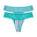 29136 - Kit com duas calcinhas fio. - Colorido