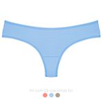 28445 - Kit com três calcinhas fio. - Colorido