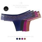 30066 - Kit com quatro calcinhas fio. - Colorido