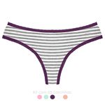 28186 - Kit com cinco calcinhas fio. - Estampado