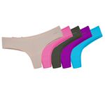 29801 - Kit com cinco calcinhas fio. - Colorido