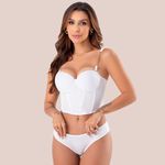 26529 - Conjunto Lageli Brallete. Calcinha fio - Branco