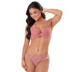31213 - Conjunto Push Up. Calcinha larga. - Rosa