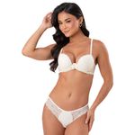 31216 - Conjunto Push Up. Calcinha fio - Amarelo