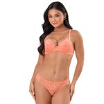30132 - onjunto Push Up. Calcinha larga. - Laranja