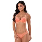 30131 - Conjunto Push Up. Calcinha fio - Laranja