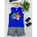 Conjunto Regata Menino Vingadores Azul Malwee 