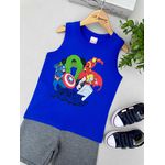 Conjunto Regata Menino Vingadores Azul Malwee 