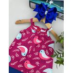 Conjunto Alcinha Menina Pássaros Marsala Kyly 