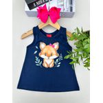 Conjunto Regata Menina Raposa Azul Marinho Kyly