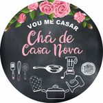 Painel Tecido Chá De Casa Nova 1,50x1,50 Redondo C/ Elástico