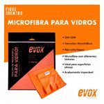 Toalha De Microfibra Para Vidros 260gsm 40x40 Evox