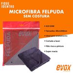 Toalha De Microfibra Felpuda Sem Costura 410gsm 40x40 Evox