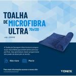 Toalha De Secagem Ultra 70x120 400gsm Azul Vonixx