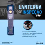 Lanterna De Inspeção Pro 5 Cores 900lm 10w Vonixx