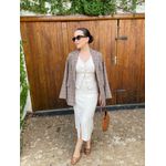 Saia Reta Viscose Cameron - Aveia