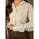 Camisa com Bolsos Tayla - Bege Vanilla