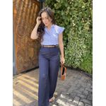 Calça Linho Agatha - Azul Marinho