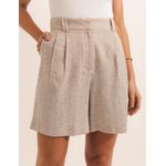 Shorts Risca de Giz - Linho Natural