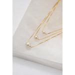 Colar P de Pérola com Banho em Ouro 18k