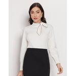 Blusa Tricot Laço - Bicolor
