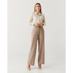 Calça Pantalona Alf Melange - Marrom