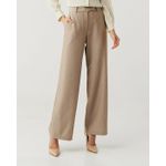 Calça Pantalona Alf Melange - Marrom